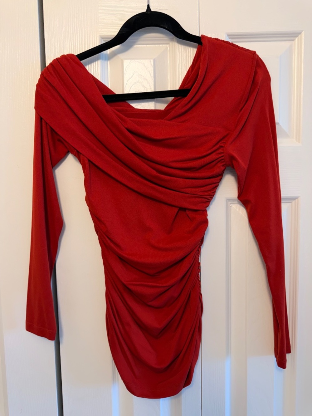 Susana Monaco Brick Color Long Sleeve Top Size S - Picture 4 of 6